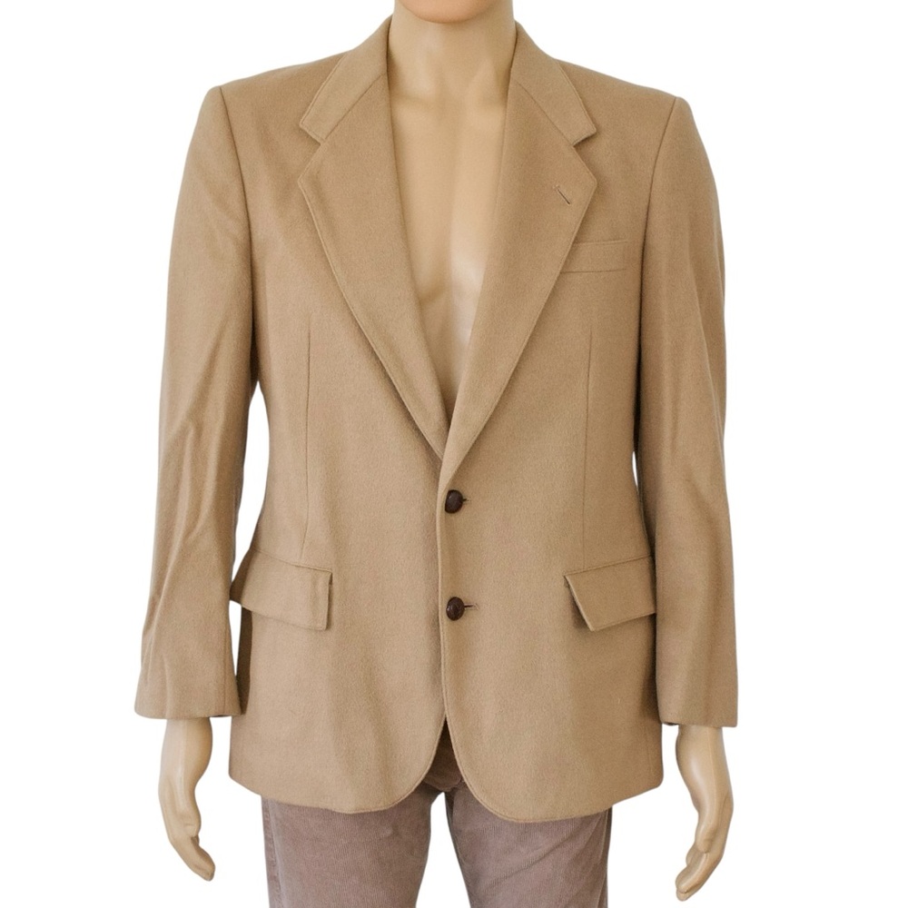 Vintage Christopher Hayes Blazer Jacket Men’s 40S Lambs Wool Camel Hair Japan